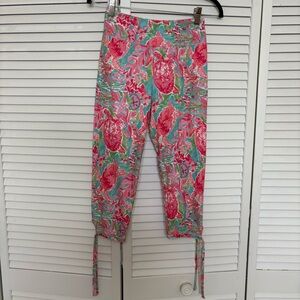 Charlie Paige Floral Print Pants - Pink, Green, White